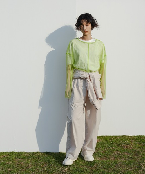 select MOCA（セレクトモカ）の「ドローストリングシャツコンビネゾン（つなぎ/オールインワン・レディース・ブラック/アイボリー・FREE）」の21枚目の写真