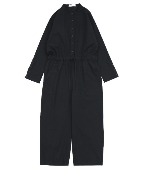 select MOCA（セレクトモカ）の「ドローストリングシャツコンビネゾン（つなぎ/オールインワン・レディース・ブラック/アイボリー・FREE）」の9枚目の写真