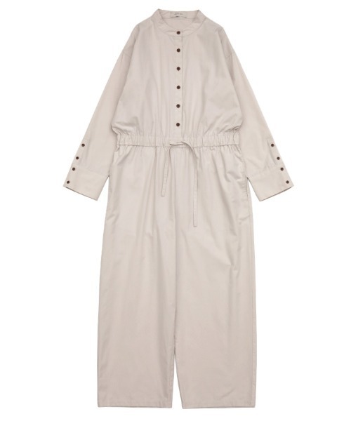 select MOCA（セレクトモカ）の「ドローストリングシャツコンビネゾン（つなぎ/オールインワン・レディース・ブラック/アイボリー・FREE）」の8枚目の写真