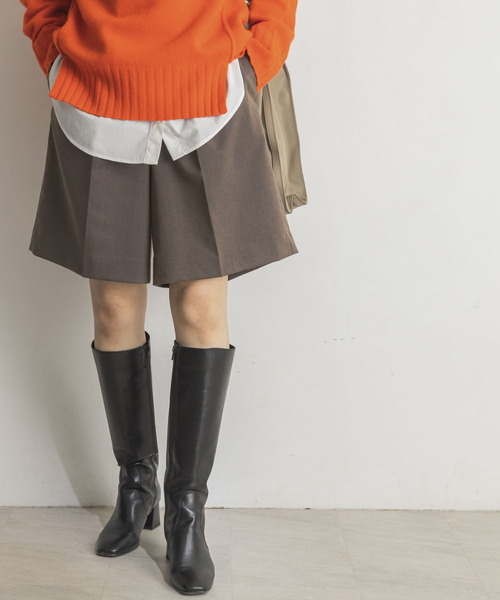 URBAN RESEARCH（アーバンリサーチ）の「シャンブレーツイルタックハーフパンツ（その他パンツ・レディース・グレー/ブラウン・36/38）」の16枚目の写真