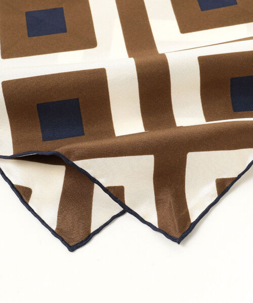 ダイヤモンドパターン ハンカチ ネイビー/ブラック ネイビーツイルレジメンストライプハンカチ | H TOKYO ハンカチ | OLD