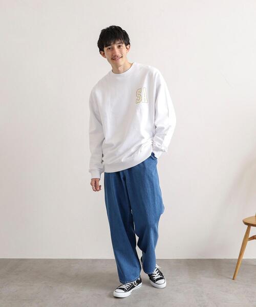 SMITH'S（スミス）の「SMITH'S(スミス)別注ペインターイージーパンツ（デニムパンツ・メンズ・オフホワイト/ネイビー・X-LARGE/LARGE/SMALL/MEDIUM）」の13枚目の写真