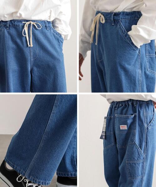 SMITH'S（スミス）の「SMITH'S(スミス)別注ペインターイージーパンツ（デニムパンツ・メンズ・オフホワイト/ネイビー・X-LARGE/LARGE/SMALL/MEDIUM）」の18枚目の写真