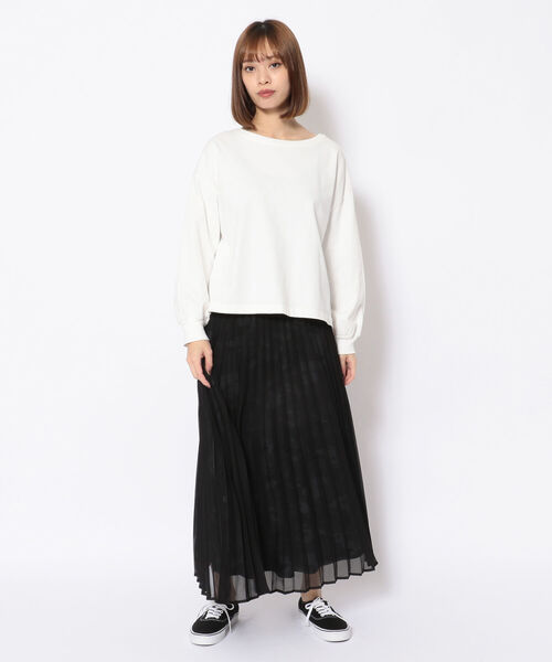 AVIREX（アヴィレックス）の「【Women's】PLEATED CHIFFON CAMO PRINT  SKIRT/ プリーツ シフォン カモプリント スカート（スカート・レディース・DK.Gray/その他/White・FREE）」の9枚目の写真