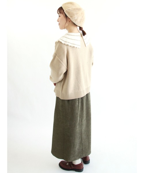 ehka sopo（エヘカソポ）の「ケーブル編みクルーネックカーディガン（カーディガン/ボレロ・レディース・キナリ/チャコール/ベージュ/ミント・ﾌﾘ-）」の20枚目の写真