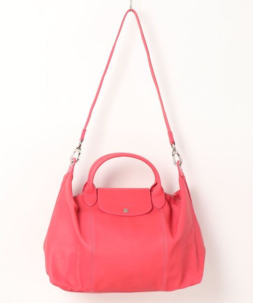 LONGCHAMP（ロンシャン）の「【LONGCHAMP】 ロンシャン　LE PLIAGE CUIR　ハンドバッグL　1630　737（ハンドバッグ・レディース・チャコールグレー/ピンク/チェリーレッド・FREE）」の11枚目の写真