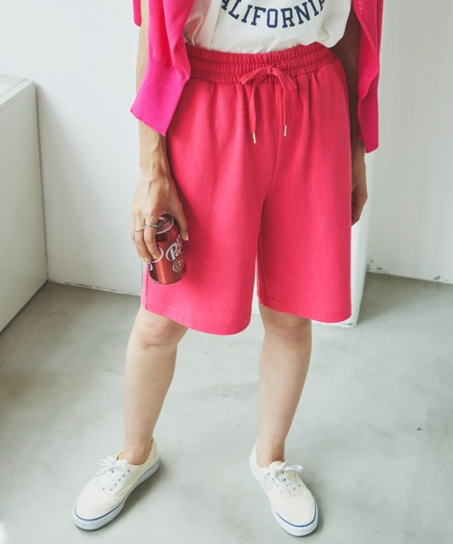 Auntie Rosa Holiday（アンティローザホリデー）の「ヘビーウェイトリラックスショートパンツ（その他パンツ・レディース・ターコイズブルー/チャコールグレー/ピンク・FREE）」の2枚目の写真