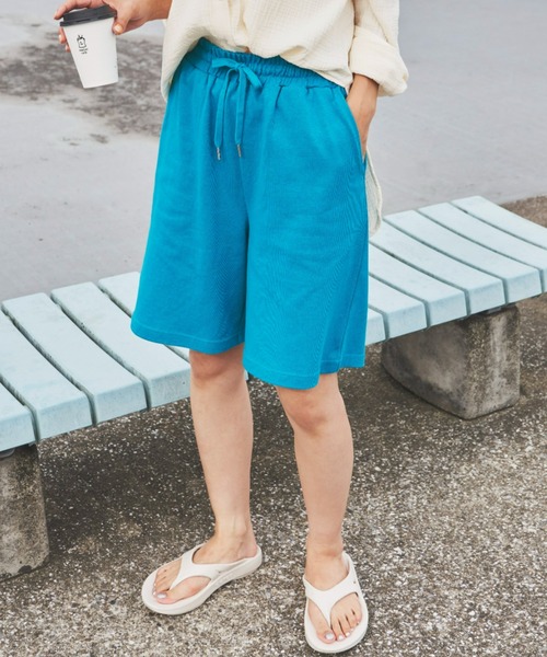 Auntie Rosa Holiday（アンティローザホリデー）の「ヘビーウェイトリラックスショートパンツ（その他パンツ・レディース・ターコイズブルー/チャコールグレー/ピンク・FREE）」の3枚目の写真