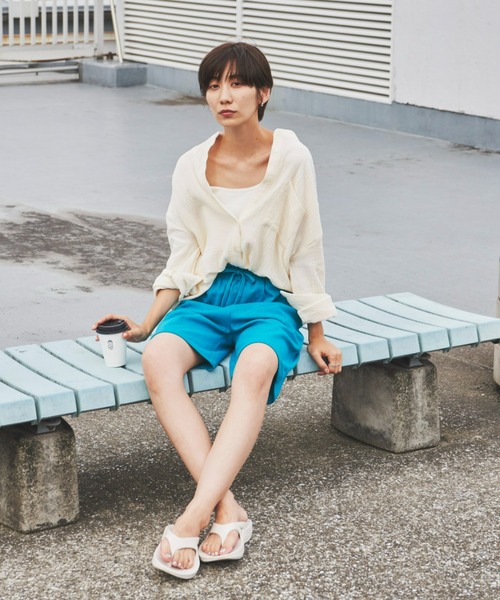 Auntie Rosa Holiday（アンティローザホリデー）の「ヘビーウェイトリラックスショートパンツ（その他パンツ・レディース・ターコイズブルー/チャコールグレー/ピンク・FREE）」の13枚目の写真