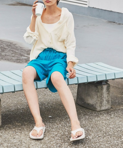 Auntie Rosa Holiday（アンティローザホリデー）の「ヘビーウェイトリラックスショートパンツ（その他パンツ・レディース・ターコイズブルー/チャコールグレー/ピンク・FREE）」の14枚目の写真