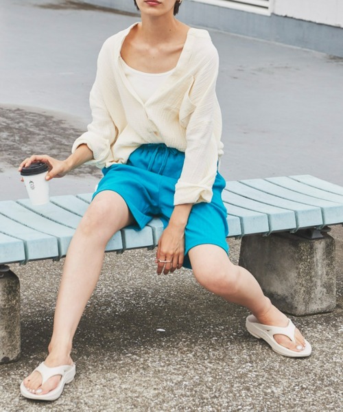 Auntie Rosa Holiday（アンティローザホリデー）の「ヘビーウェイトリラックスショートパンツ（その他パンツ・レディース・ターコイズブルー/チャコールグレー/ピンク・FREE）」の15枚目の写真