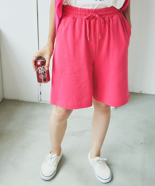 Auntie Rosa Holiday（アンティローザホリデー）の「ヘビーウェイトリラックスショートパンツ（その他パンツ・レディース・ターコイズブルー/チャコールグレー/ピンク・FREE）」の17枚目の写真