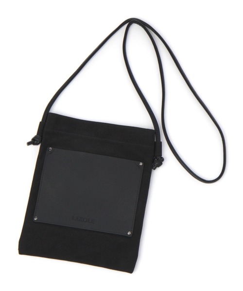 LAKOLE（ラコレ）の「フロントポケットキャンバスショルダーバッグ / 263712（ショルダーバッグ・メンズ・ブラック/グレー/ナチュラル/カーキ/その他9/その他6/ブラウン・FREE）」の2枚目の写真