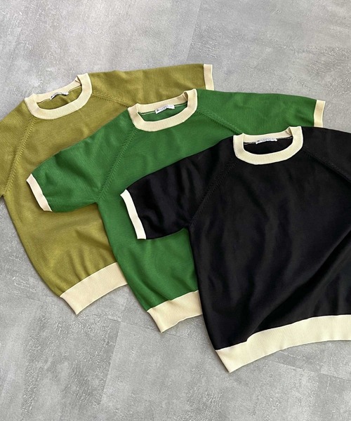classicalelf(クラシカルエルフ)の「空前のレトロブーム。”洗える”リンガー半袖リブニット(Tシャツ/カットソー・レディース・ホワイト/ブラック/オフホワイト/グリーン/グリーン系その他・SMALL/MEDIUM/LARGE/X-LARGE)」の22枚目の写真