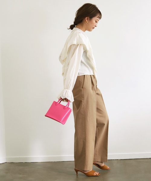 SLOBE IENA（スローブイエナ）の「ビクトリアンコットンレースブラウス◆（シャツ/ブラウス・レディース・ブルー/ナチュラル・FREE）」の4枚目の写真