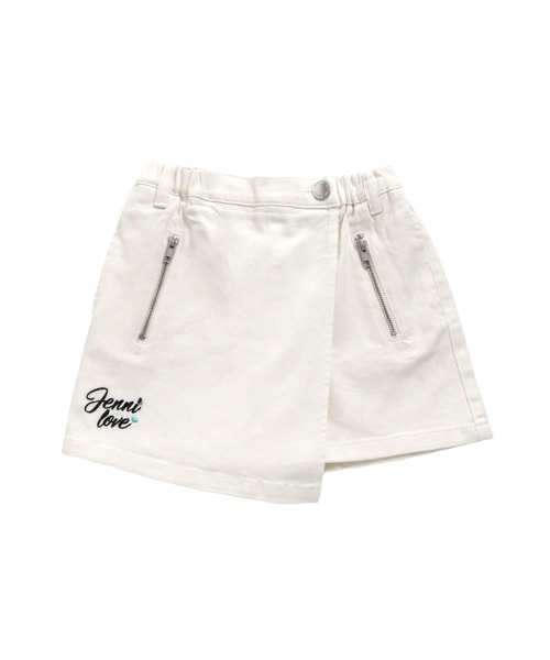 JENNI love（ジェニィラブ）の「スカート風デニムショーパン（デニムパンツ・キッズ・オフホワイト/サックスブルー・140cm/130cm/150cm/160cm）」の21枚目の写真