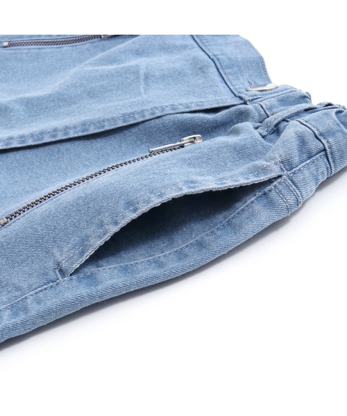 JENNI love（ジェニィラブ）の「スカート風デニムショーパン（デニムパンツ・キッズ・オフホワイト/サックスブルー・140cm/130cm/150cm/160cm）」の15枚目の写真