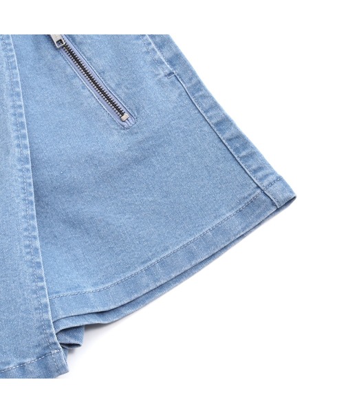 JENNI love（ジェニィラブ）の「スカート風デニムショーパン（デニムパンツ・キッズ・オフホワイト/サックスブルー・140cm/130cm/150cm/160cm）」の14枚目の写真