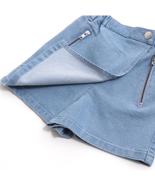 JENNI love（ジェニィラブ）の「スカート風デニムショーパン（デニムパンツ・キッズ・オフホワイト/サックスブルー・140cm/130cm/150cm/160cm）」の13枚目の写真