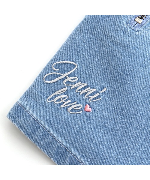 JENNI love（ジェニィラブ）の「スカート風デニムショーパン（デニムパンツ・キッズ・オフホワイト/サックスブルー・140cm/130cm/150cm/160cm）」の12枚目の写真