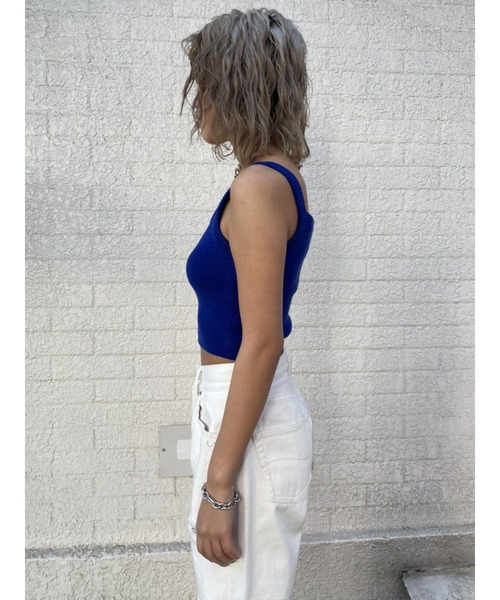 EGOIST（エゴイスト）の「カラーニットタンクトップ（タンクトップ・レディース・ホワイト/ブルー/オレンジ・FREE）」の17枚目の写真