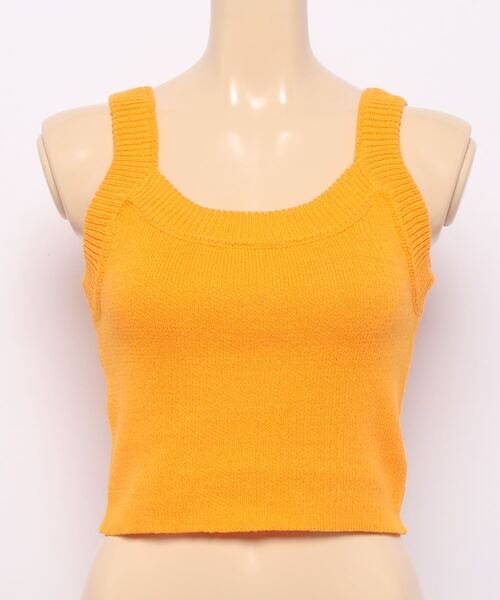 EGOIST（エゴイスト）の「カラーニットタンクトップ（タンクトップ・レディース・ホワイト/ブルー/オレンジ・FREE）」の9枚目の写真