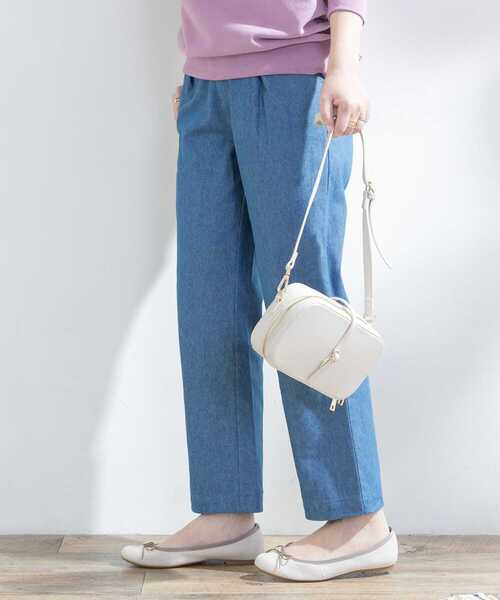 F by ROSSO（エフバイロッソ）の「F by ROSSO　デニムタックストレートパンツ（デニムパンツ・レディース・ホワイト/インディゴブルー・38/36）」の11枚目の写真