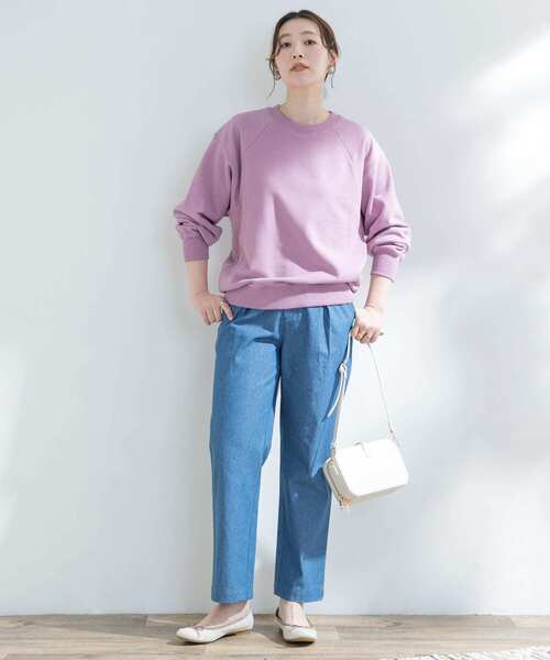 F by ROSSO（エフバイロッソ）の「F by ROSSO　デニムタックストレートパンツ（デニムパンツ・レディース・ホワイト/インディゴブルー・38/36）」の13枚目の写真