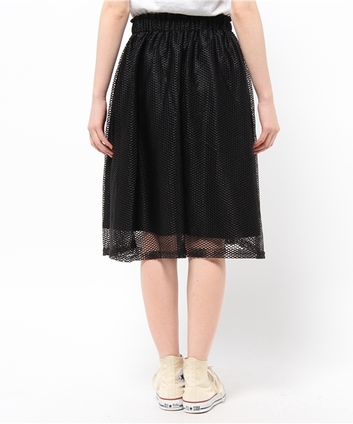 WEGO（ウィゴー）の「WEGO/メッシュミディ丈スカート（スカート・レディース・ホワイト/ブラック・FREE）」の7枚目の写真
