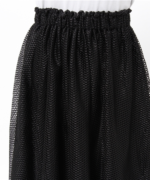 WEGO（ウィゴー）の「WEGO/メッシュミディ丈スカート（スカート・レディース・ホワイト/ブラック・FREE）」の8枚目の写真