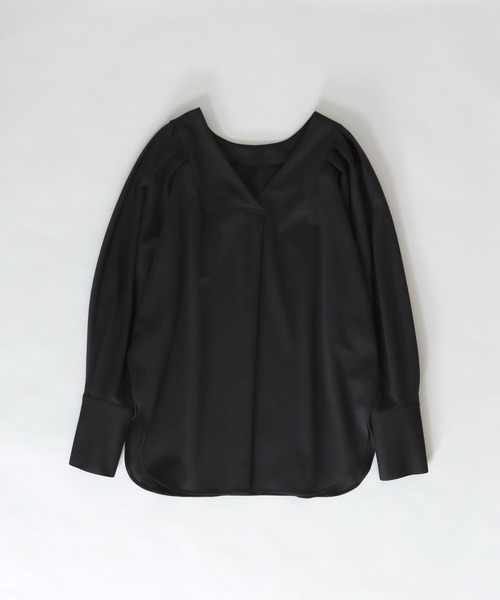 DRESSLAVE（ドレスレイブ）の「B7 / 2way ponte blouse(2wayジャージーブラウス)（シャツ/ブラウス・レディース・ブラック/ベージュ・38）」の21枚目の写真