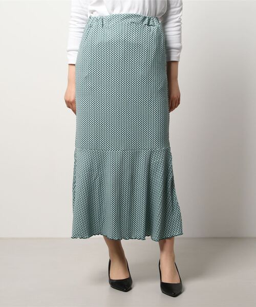 ehka sopo（エヘカソポ）の「ギンガムチェックマーメードスカート（セットアップ可）（スカート・レディース・ブラック/ブルー/グリーン・ﾌﾘ-）」の6枚目の写真