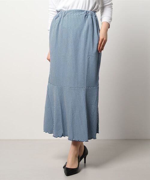 ehka sopo（エヘカソポ）の「ギンガムチェックマーメードスカート（セットアップ可）（スカート・レディース・ブラック/ブルー/グリーン・ﾌﾘ-）」の8枚目の写真