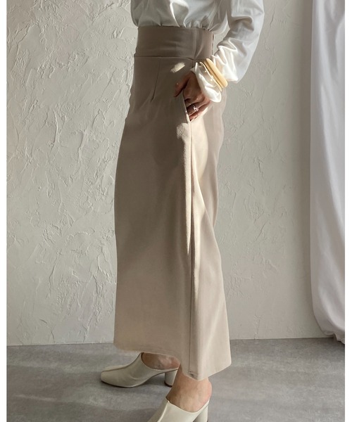 She's Closet（シーズクローゼット）の「無地ハイウエストペンシルIラインロングスカート（スカート・レディース・ブラック/レッド/グレイッシュベージュ/ピンク/ブルー・FREE）」の13枚目の写真