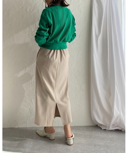 She's Closet（シーズクローゼット）の「無地ハイウエストペンシルIラインロングスカート（スカート・レディース・ブラック/レッド/グレイッシュベージュ/ピンク/ブルー・FREE）」の16枚目の写真