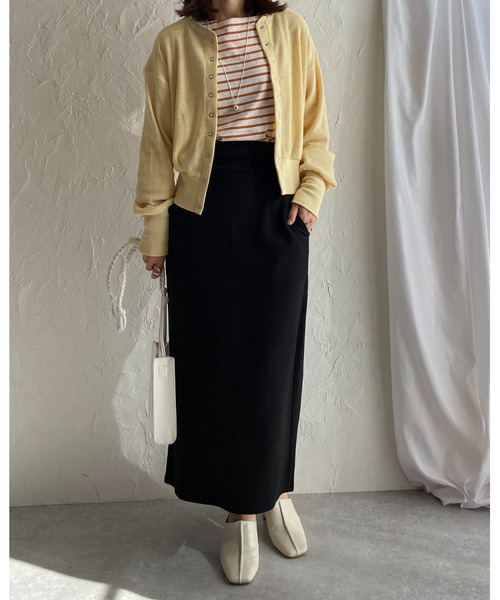 She's Closet（シーズクローゼット）の「無地ハイウエストペンシルIラインロングスカート（スカート・レディース・ブラック/レッド/グレイッシュベージュ/ピンク/ブルー・FREE）」の17枚目の写真