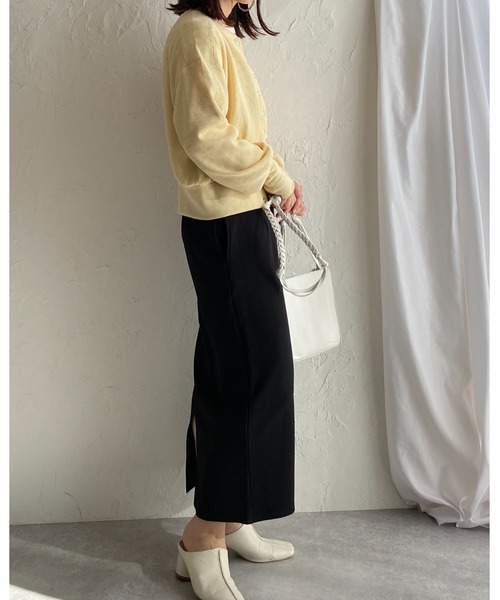 She's Closet（シーズクローゼット）の「無地ハイウエストペンシルIラインロングスカート（スカート・レディース・ブラック/レッド/グレイッシュベージュ/ピンク/ブルー・FREE）」の18枚目の写真