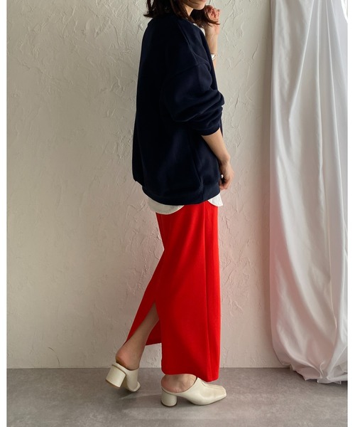 She's Closet（シーズクローゼット）の「無地ハイウエストペンシルIラインロングスカート（スカート・レディース・ブラック/レッド/グレイッシュベージュ/ピンク/ブルー・FREE）」の20枚目の写真