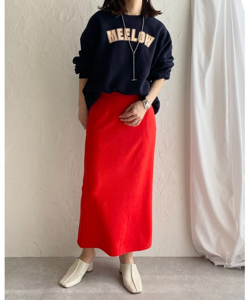 She's Closet（シーズクローゼット）の「無地ハイウエストペンシルIラインロングスカート（スカート・レディース・ブラック/レッド/グレイッシュベージュ/ピンク/ブルー・FREE）」の21枚目の写真