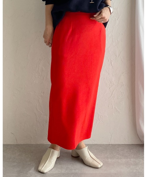 She's Closet（シーズクローゼット）の「無地ハイウエストペンシルIラインロングスカート（スカート・レディース・ブラック/レッド/グレイッシュベージュ/ピンク/ブルー・FREE）」の22枚目の写真