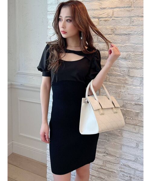 RESEXXY（リゼクシー）の「キルティングデザインハンドバッグ（ハンドバッグ・レディース・ブラック/オフホワイト/ピンク・FREE）」の12枚目の写真