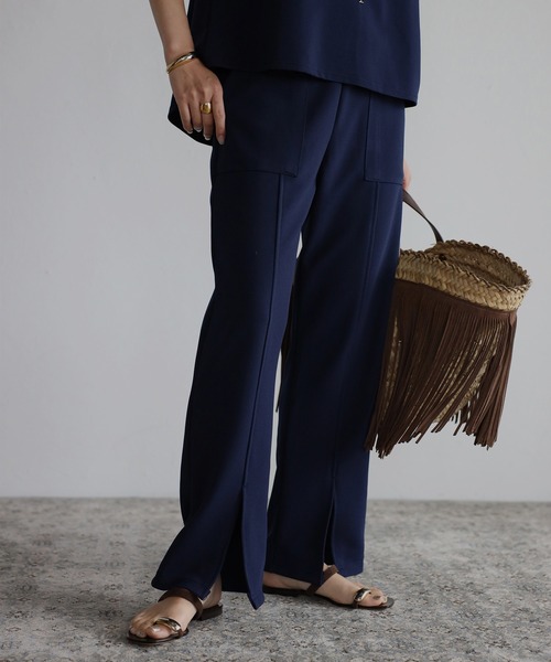 Bonjour Sagan（ボンジュールサガン）の「ベイカーイージーパンツ（その他パンツ・レディース・ブラック/ベージュ/ネイビー・FREE）」の3枚目の写真