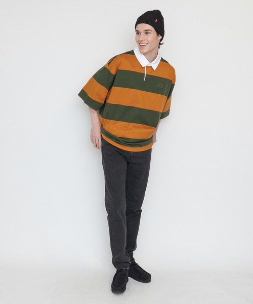 Levi's（リーバイス）の「レトロラグビーシャツ MOSSY GREEN（ポロシャツ・メンズ・マルチ・L/M/XL/S）」の10枚目の写真