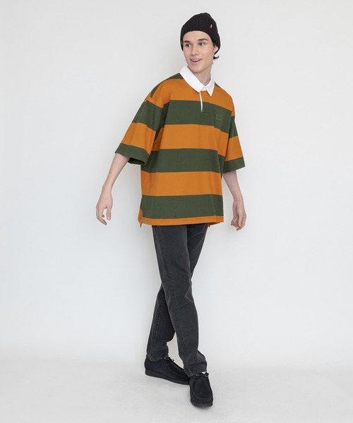 Levi's（リーバイス）の「レトロラグビーシャツ MOSSY GREEN（ポロシャツ・メンズ・マルチ・L/M/XL/S）」の8枚目の写真