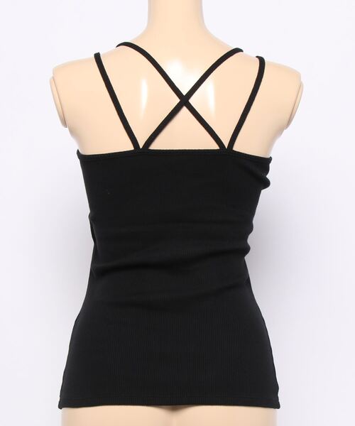 LOWRYS FARM(ローリーズファーム)の「カップ付きクロスキャミソール 267046(Tシャツ/カットソー・レディース・オフホワイト/ブラック/カーキ・FREE)」の5枚目の写真