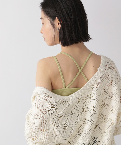 LOWRYS FARM(ローリーズファーム)の「カップ付きクロスキャミソール 267046(Tシャツ/カットソー・レディース・オフホワイト/ブラック/カーキ・FREE)」の9枚目の写真