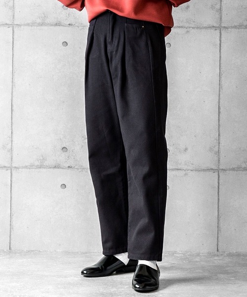 セール】深めのタックが印象的なウエストタックハイウエストデニム