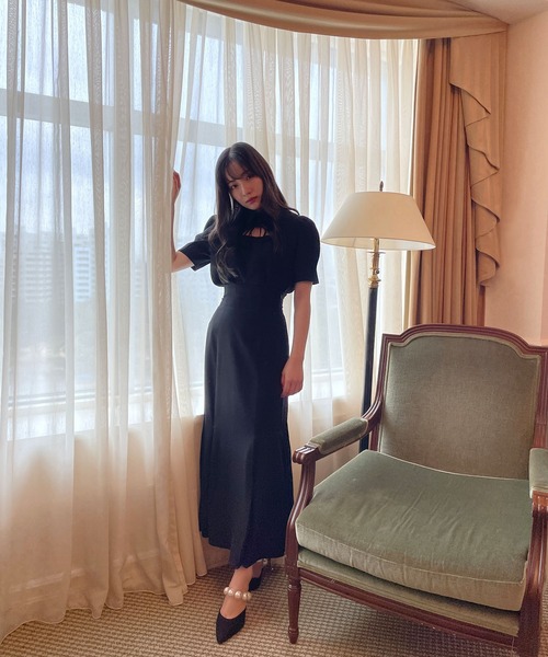 ANDGEEBEE（アンジービー）の「フロントオープンリボンブラウス（シャツ/ブラウス・レディース・ベージュ/ブラック・MEDIUM）」の20枚目の写真