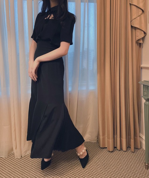 ANDGEEBEE（アンジービー）の「フロントオープンリボンブラウス（シャツ/ブラウス・レディース・ベージュ/ブラック・MEDIUM）」の22枚目の写真