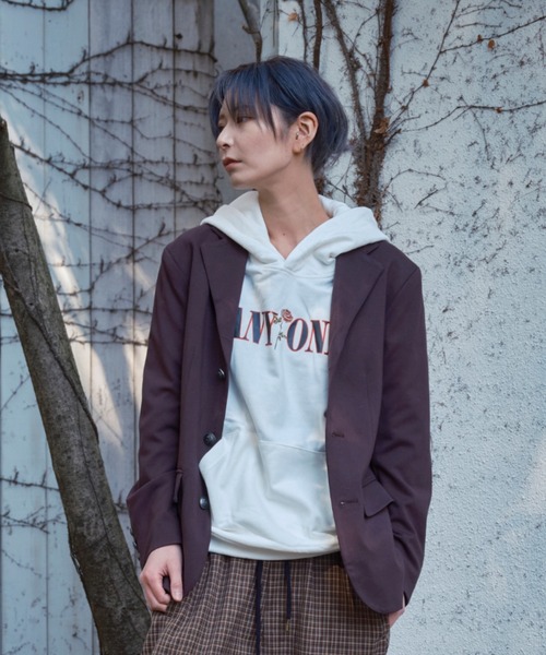 AXES-X(アクシーズエックス)の「薔薇刺繍×英字ロゴパーカー(パーカー・メンズ・杢グレー/ホワイト/グリーン・LARGE/MEDIUM)」の5枚目の写真